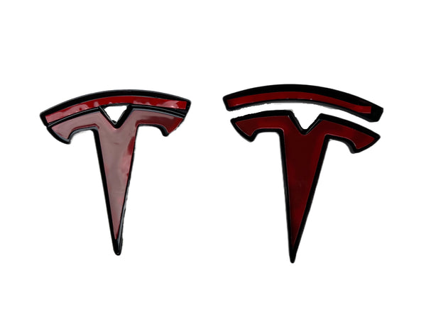 T-Logo Set für vorne und hinten für Model S Kappen