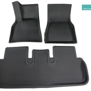 Model S 2023 Premiummatten Fußmatten Set - 3-teilig, geschäumte Gummimatten, E-Mobility Shop