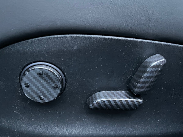Tesla Model S und X - Abdeckung der Sitzverstellung in Carbon-Optik