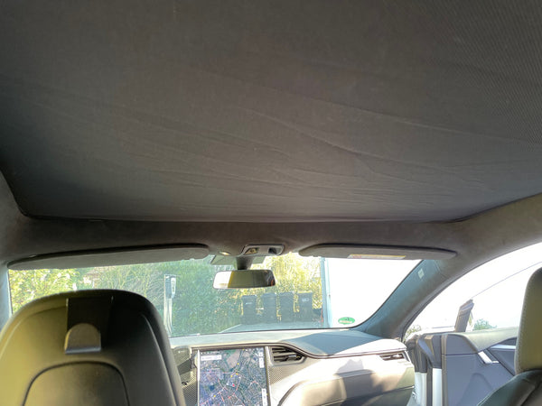 Sonnenschutzelement Tesla Model S - durchgehendes Glasdach - 2-geteiltes Set