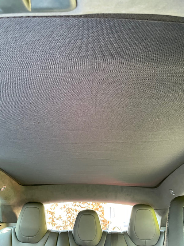 Sonnenschutzelement Tesla Model S - durchgehendes Glasdach - 2-geteiltes Set