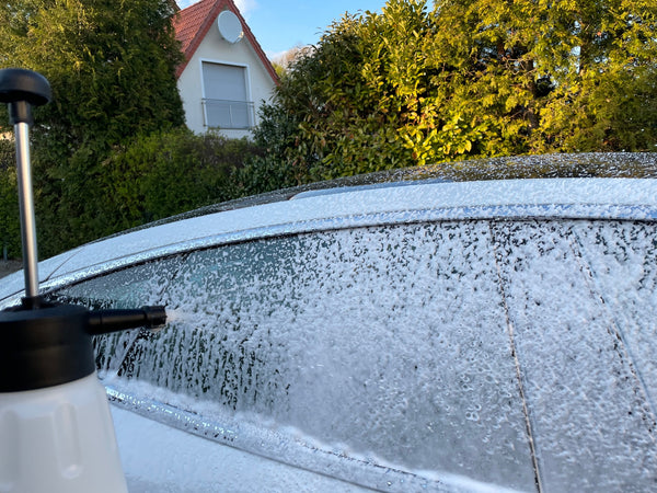Sprühflasche für Snow-Foam, Schaumsprüher mit Handpumpe