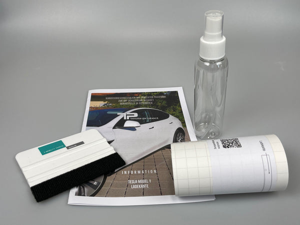 Tesla Model Y Schutzfolie für die Ladekante - Ladekantenschutzfolie Komplett-Set