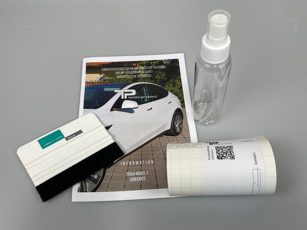 Tesla Model Y Schutzfolie für die Ladekante - Ladekantenschutzfolie Komplett-Set