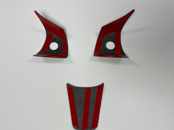 Tesla Model 3 und Y - Echt-Carbon Lenkradabdeckung - 3-teiliges Set