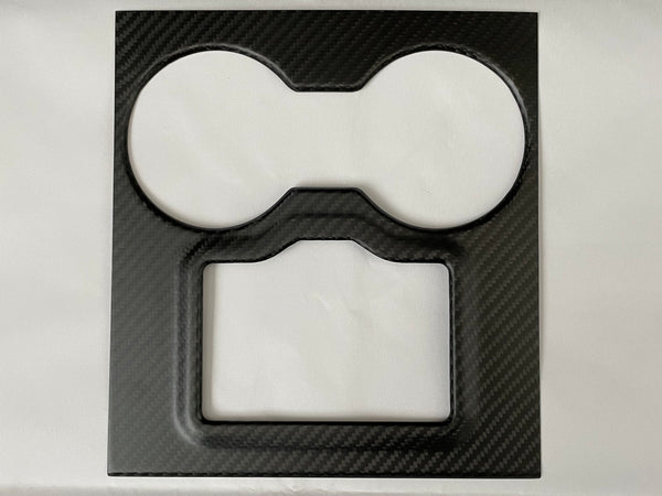 Tesla Model 3 und Y - Echt Carbon Mittelkonsolen-Abdeckung mit Key-Card-Aussparung in MATT