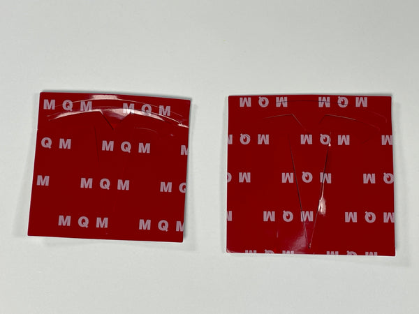 Tesla Model Y  T-Logo Metall - 2 teiliges Set zum Austausch - schwarz matt