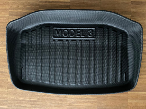 Tesla Model 3 Kabelfach-Matte - Allwettermatte - Streifendesign (M3 2021-2023)