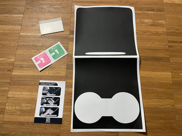 Tesla Model 3 Refresh und Y - Mittelkonsolen Folie zum Aufkleben, E-Mobility Shop