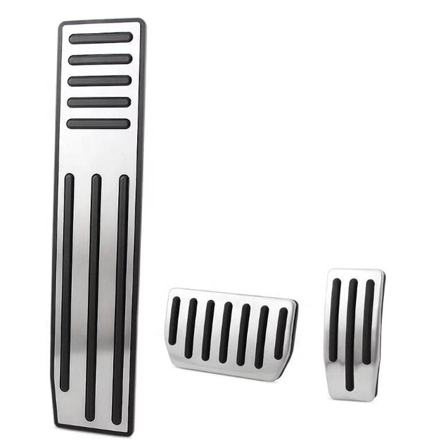 Tesla Model S und X Performance Pedalauflagen-Set Edelstahl 3-teilig