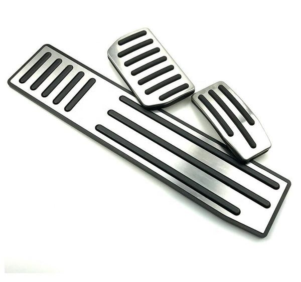 Tesla Model S und X Performance Pedalauflagen-Set Edelstahl 3-teilig